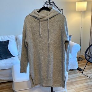 Grey wool-style dress